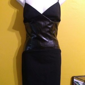Black goth witch vinyl corset midi dress size 8